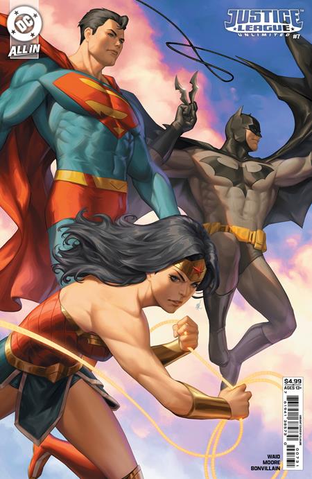 JUSTICE LEAGUE UNLIMITED #7 CVR C EJIKURE CARD STOCK VAR (WE ARE YESTERDAY)