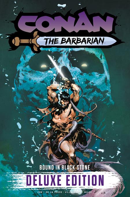 CONAN THE BARBARIAN BOUND IN BLACK STONE DELUXE EDITION HC VOL 01 DIRECT MARKET EDITION ROBERTO DE LA TORRE SKULL CVR (MR) Allocations May Occur