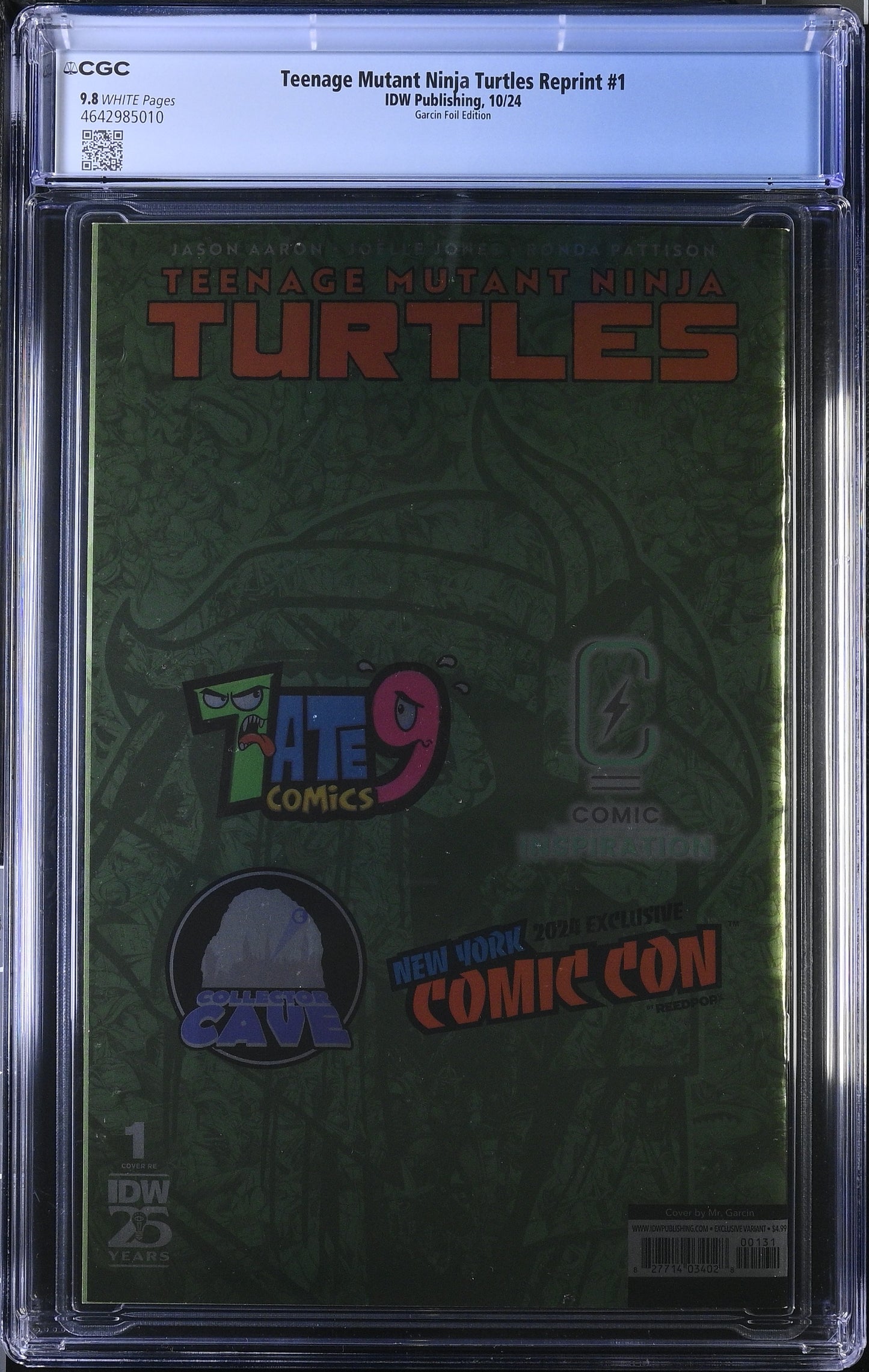 Teenage Mutant Ninja Turtles Reprint #1 – Garcin Virgin Foil Variant (NYCC 2024 Exclusive) CGC 9.8