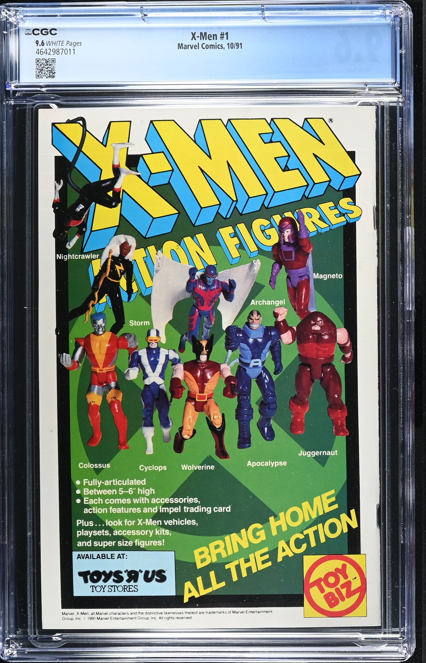 X-Men #1 – CGC 9.6 White Pages | Jim Lee Cover | First Appearance of the Acolytes | Marvel Comics 1991