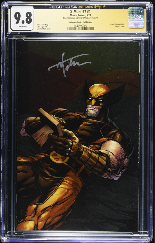 X-Men ’97 #1 – CGC x JSA 9.8 White Pages | Tyler Kirkham Signed Foil Virgin | C2E2 2024 Exclusive