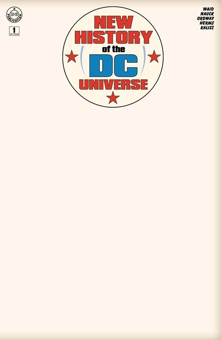 NEW HISTORY OF THE DC UNIVERSE #1 (OF 4) CVR G BLANK CARD STOCK VAR