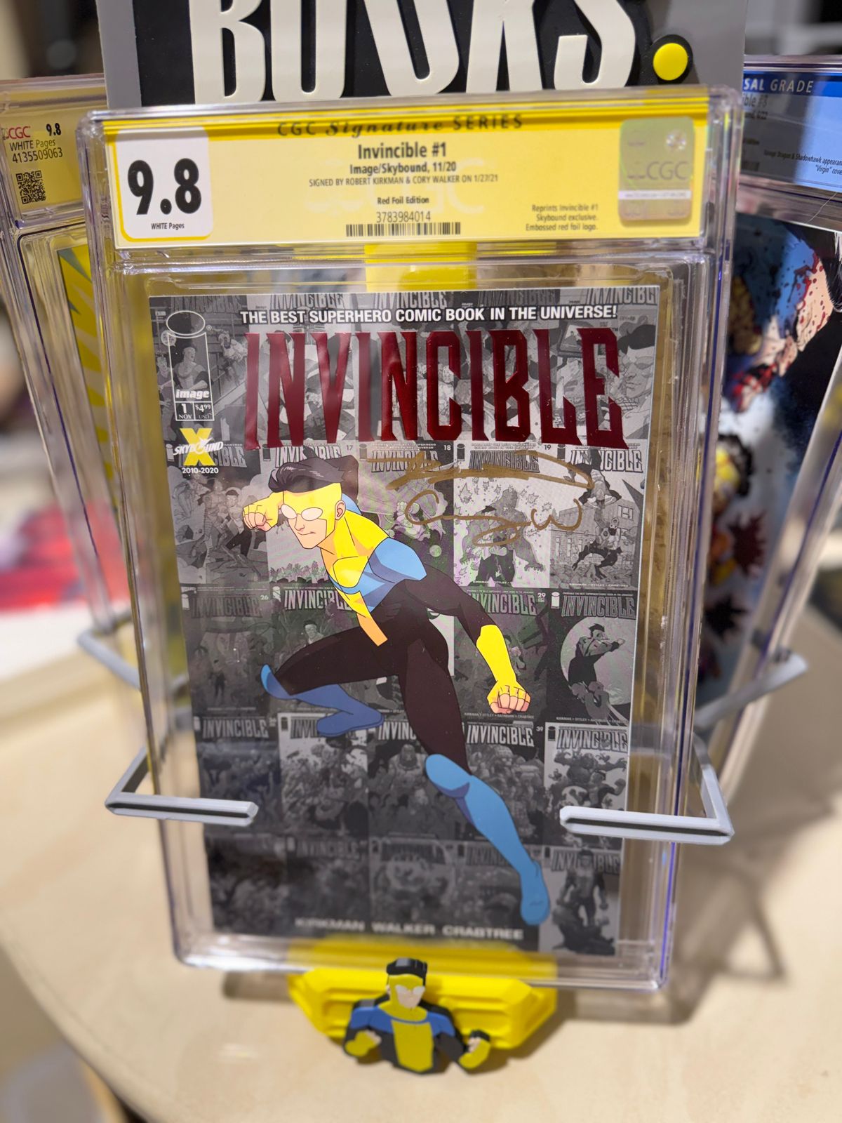 Invincible #1 Red Foil Edition CGC 9.8 Signature Series (Skybound Exclusive, Signed by Robert Kirkman & Cory Walker)