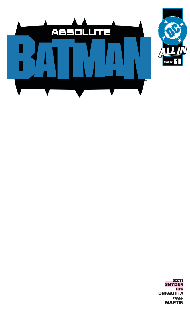 Absolute Batman #1 White Blank Variant English