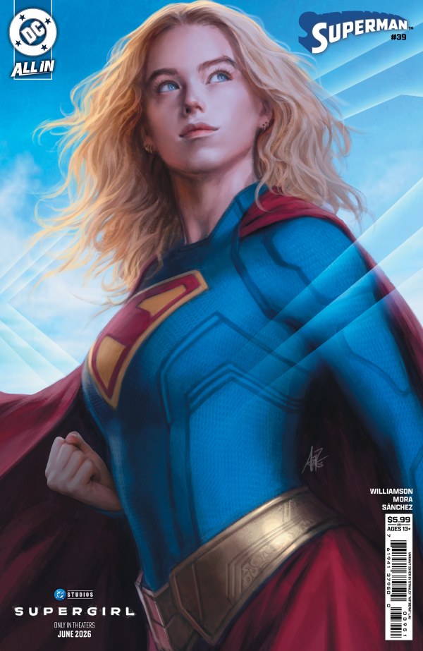 Superman #39 Cover E Stanley 'Artgerm' Lau Supergirl Movie Variant