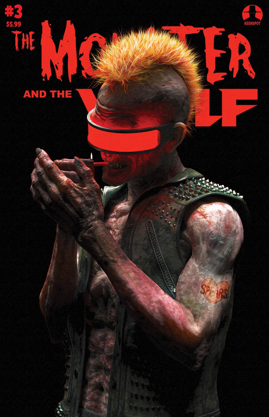 Mark Spears Monsters: The Monster and the Wolf #3 Cover D Mark Spears Punk Variant