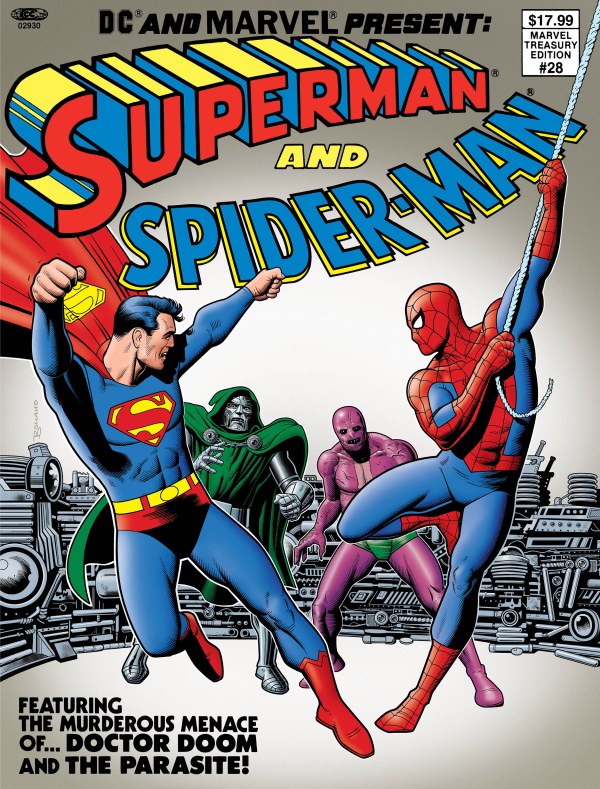 DC and Marvel Present: Superman and Spider-Man Treasury Edition #1 Cover C Bob Larkin Foil Variant