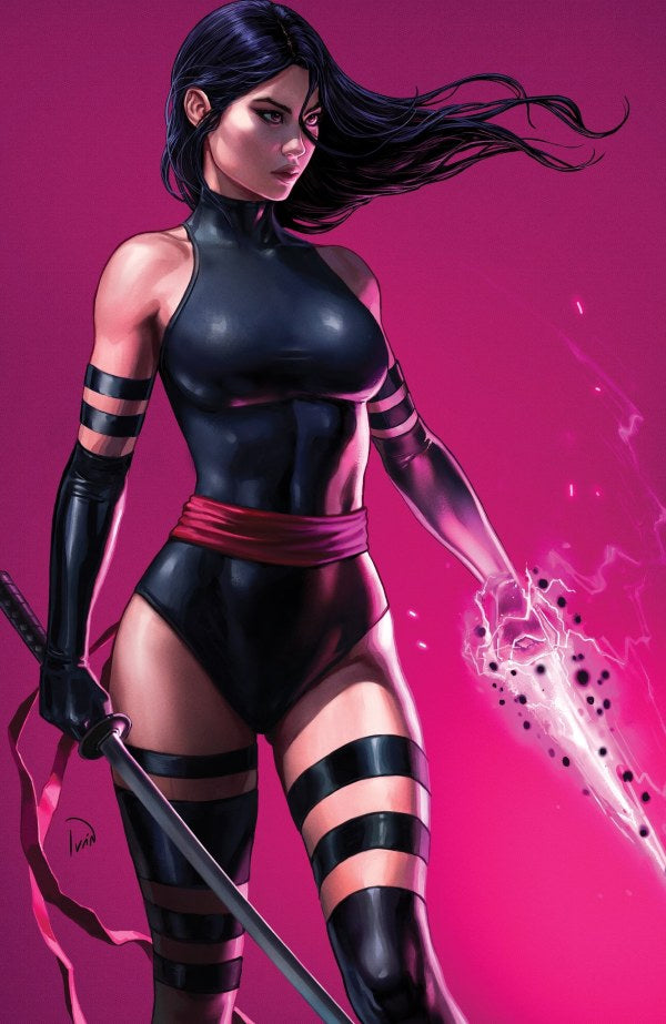 Psylocke #1 616 Comics / Fandom Comic Shop / Comic Traders Ivan Talavera Pink Virgin Variant