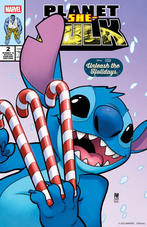 Planet She-Hulk #2 Paco Medina Disney Stitch Unleash the Holidays Variant