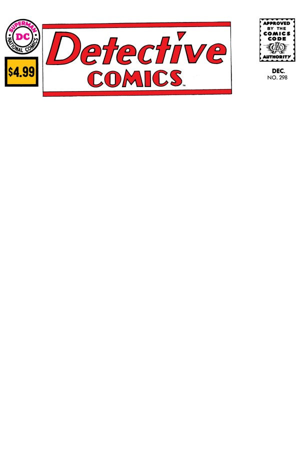 Detective Comics #298 Facsimile Edition 2026 Blank Variant