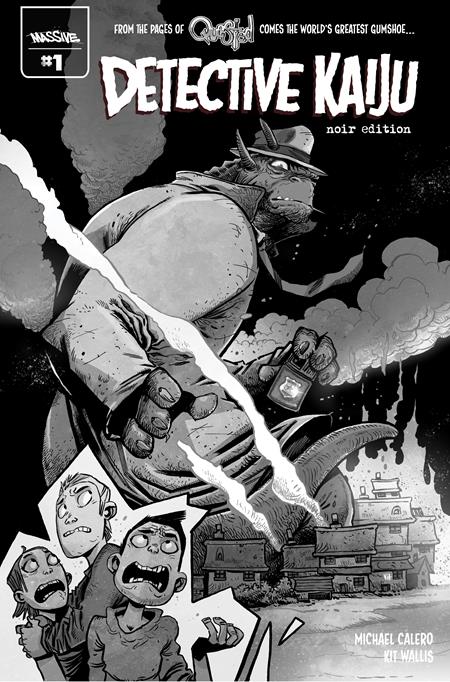DETECTIVE KAIJU #1 (OF 4) CVR G KIT WALLIS NOIR EDITION LUNAR EXCLUSIVE VAR Limited to 1954 copies
