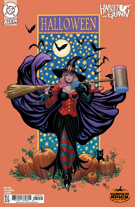 HARLEY QUINN #55 CVR E FRANK CHO PUMPKIN SPICY CARD STOCK VAR