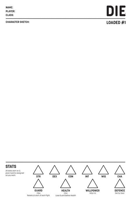 DIE LOADED #1 CVR D BLANK SKETCH VAR (MR)
