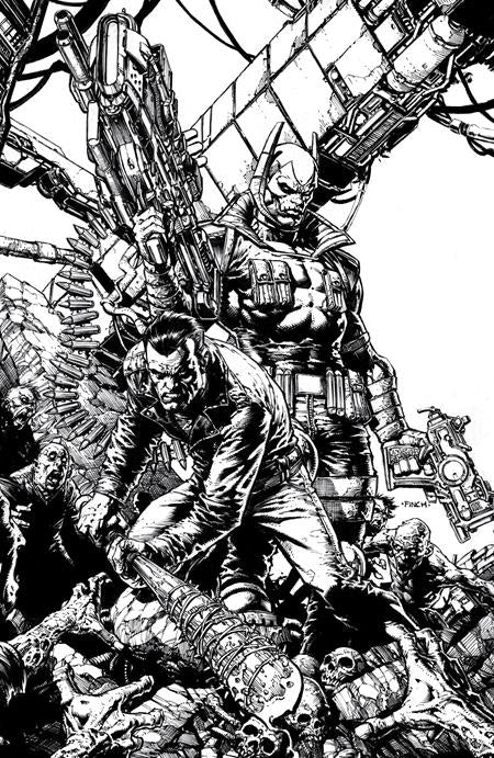 WALKING DEAD DELUXE #124 CVR E DAVID FINCH YOUNGBLOOD TEAM UP B&W VIRGIN VAR (MR)