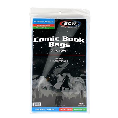 RESEALABLE CURRENT MODERN COMIC BAGS THICK (PACK OF 100)