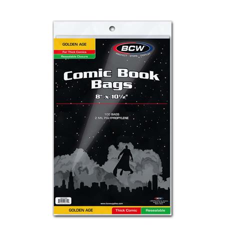 RESEALABLE GOLDEN COMIC BAGS THICK (PACK OF 100)