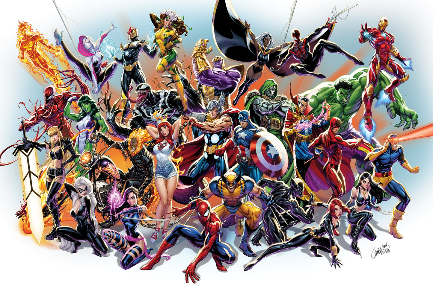 Marvel Universe By J. Scott Campbell 36" X 24" Promo Poster Rogue