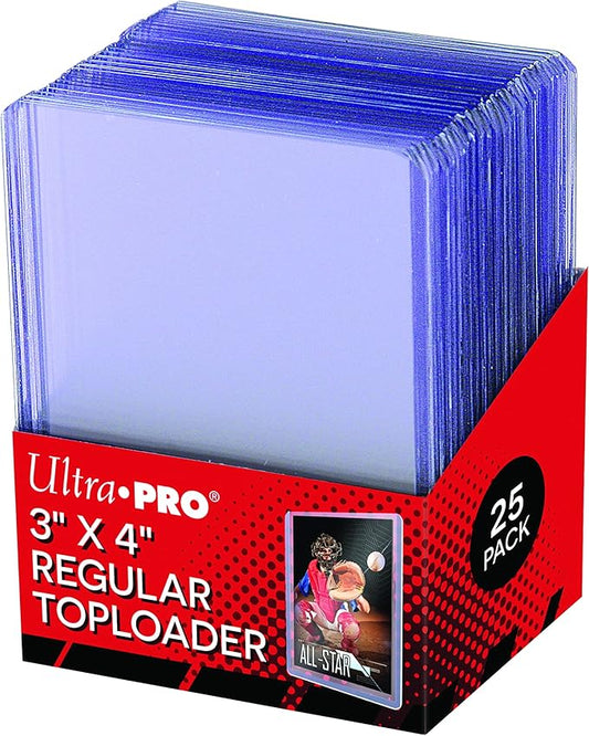 Ultra Pro 3" X 4" Clear Regular Toploader 25PCS - Top Loaders for Cards