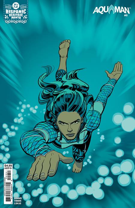 AQUAMAN #9 CVR E LEONARDO ROMERO HISPANIC HERITAGE MONTH AQUAGIRL (LORENA MARQUEZ) CARD STOCK