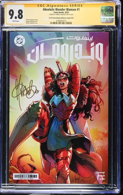 Absolute Wonder Woman #1 – CGC 9.8 Signature Series | UAE Arabic Edition A | Mirka Andolfo Signed | FOMO Books Exclusive