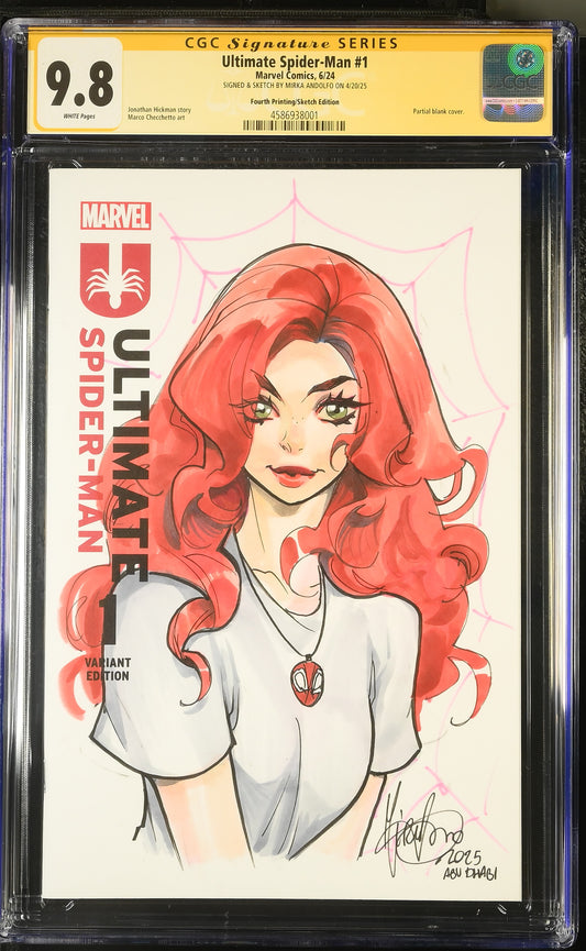 Ultimate Spider-Man #1 – Fourth Printing Sketch Edition – CGC 9.8 SS (Mirka Andolfo)