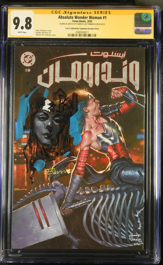 Absolute Wonder Woman #1 – CGC 9.8 Signature Series | UAE Edition De Tommaso Variant | FOMO Books Exclusive