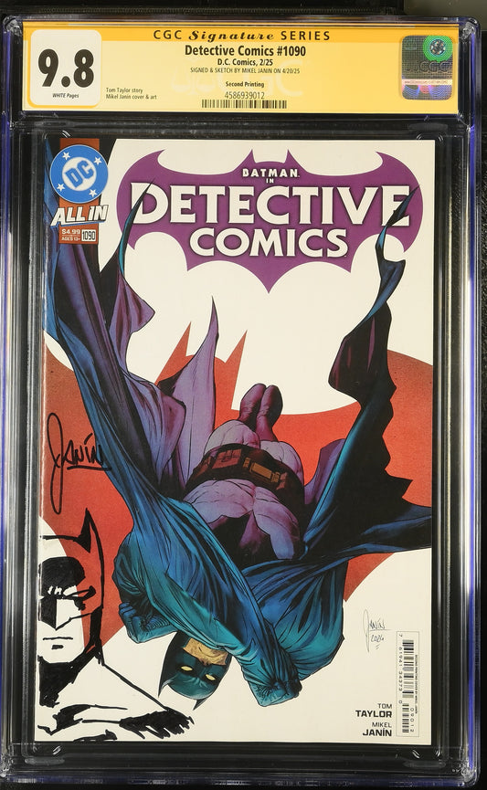 Detective Comics #1090 – CGC 9.8 Signature Series (Signed & Sketched by Mikel Janín)