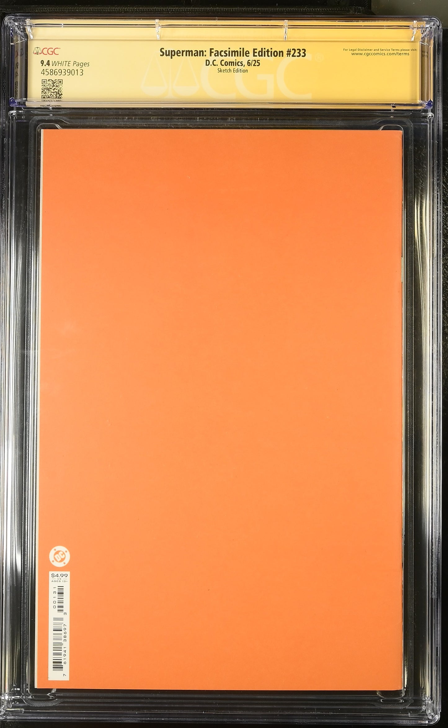 Superman: Facsimile Edition #233 – CGC 9.4 Signature Series | Sketch Edition | Mikel Janín Signed & Sketched