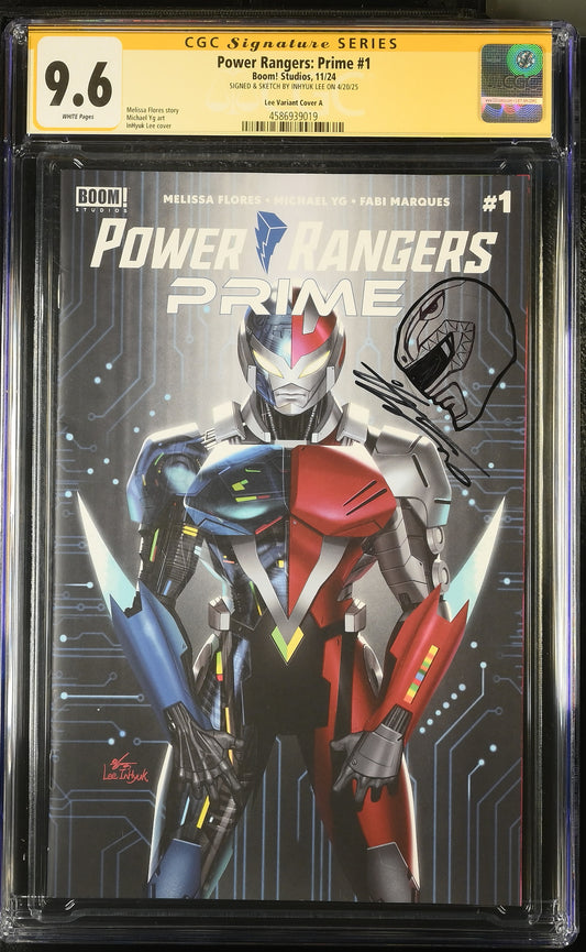 Power Rangers: Prime #1 – CGC 9.6 Signature Series  InHyuk Lee Signed & Sketched Variant | BOOM! Studios