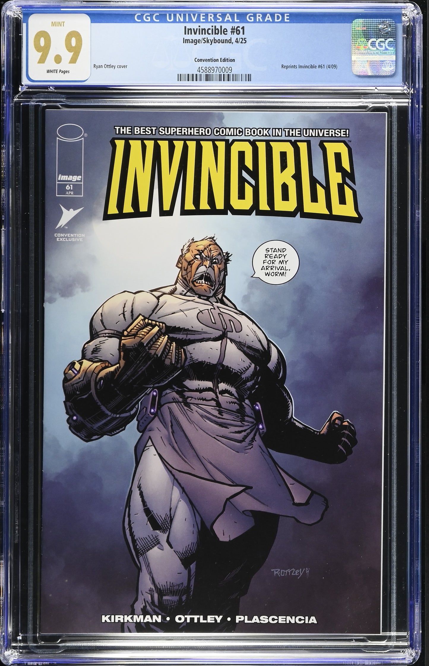 Invincible #61 CGC 9.9 (Image Comics) Convention Edition – Ryan Ottley Cover – White Pages
