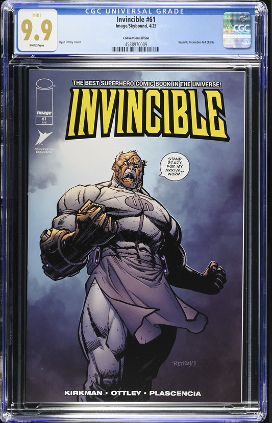 Invincible #61 CGC 9.9 (Image Comics) Convention Edition – Ryan Ottley Cover – White Pages