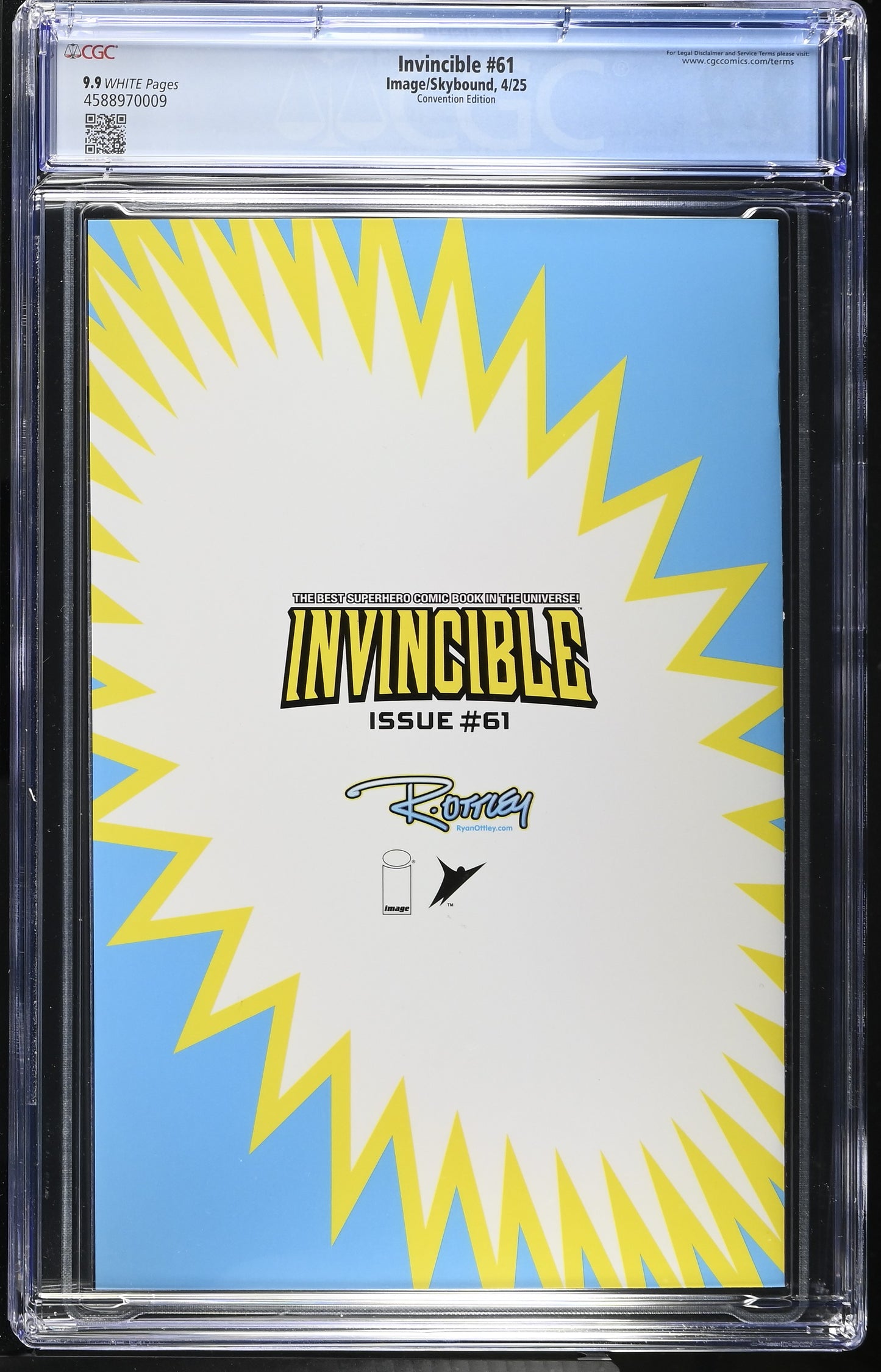 Invincible #61 CGC 9.9 (Image Comics) Convention Edition – Ryan Ottley Cover – White Pages