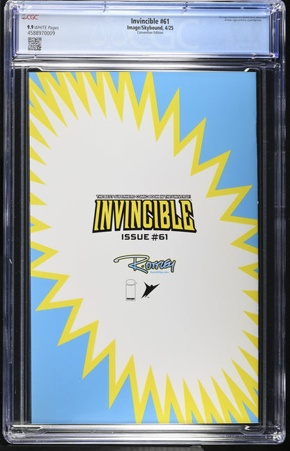 Invincible #61 CGC 9.9 (Image Comics) Convention Edition – Ryan Ottley Cover – White Pages