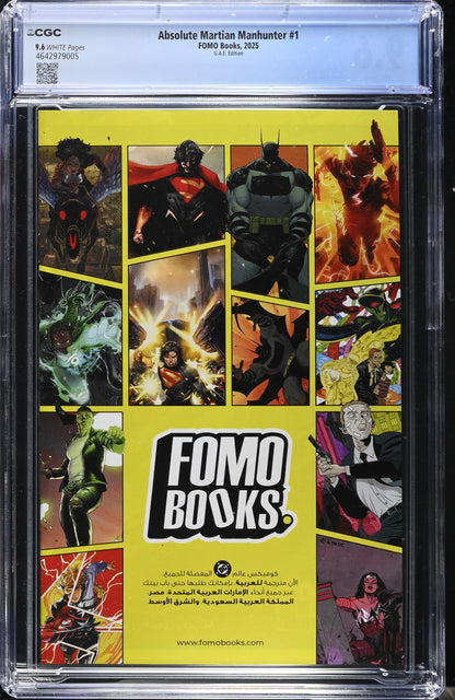 Absolute Martian Manhunter #1 – CGC 9.6 White Pages – UAE Edition – Javier Rodríguez Cover (FOMO Books, 2025)