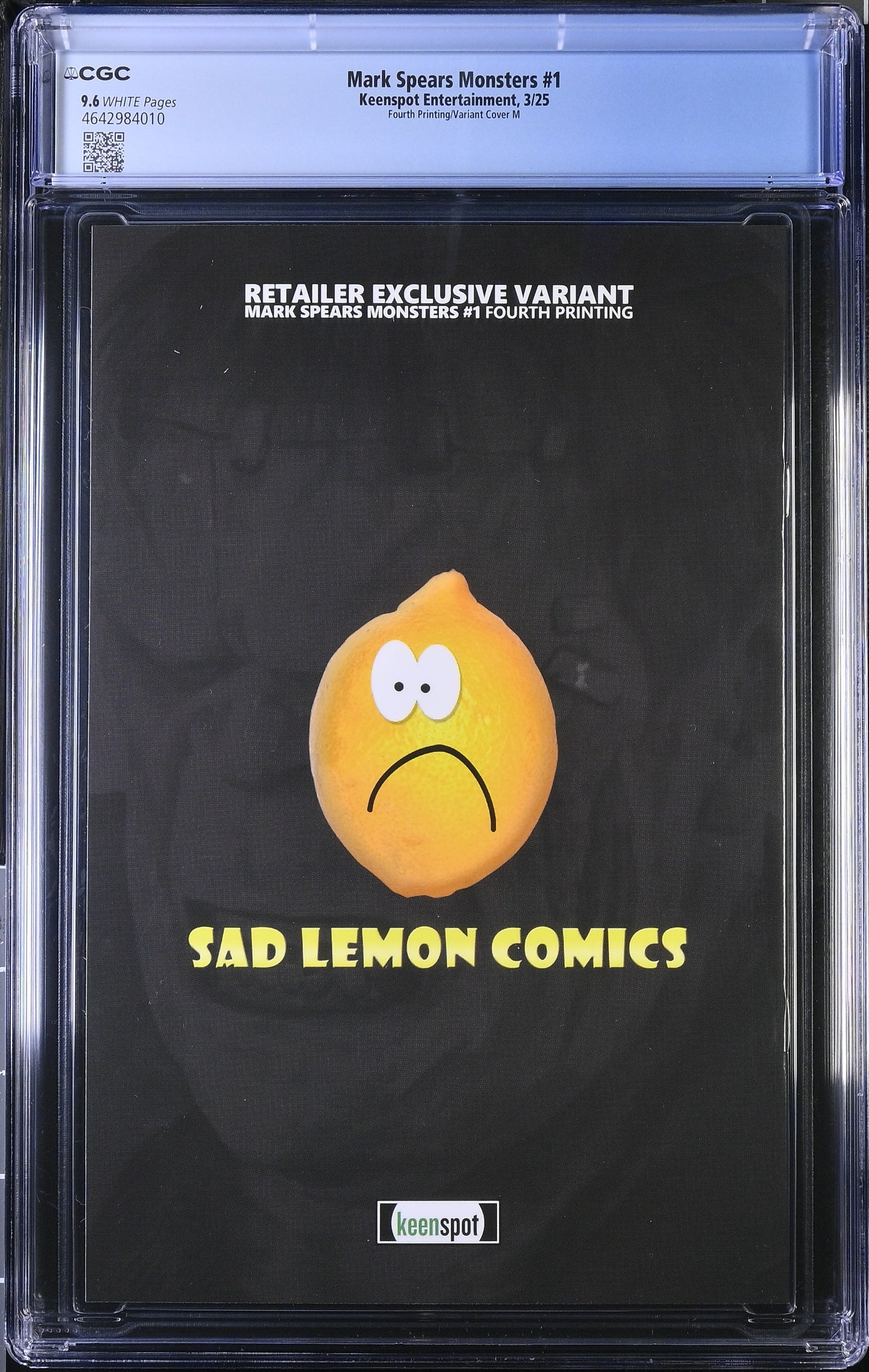 Mark Spears Monsters #1 Cover M – Virgin Variant (Sad Lemon Comics Exclusive) CGC 9.6