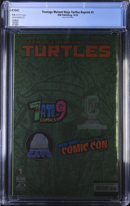 Teenage Mutant Ninja Turtles Reprint #1 – Garcin Virgin Foil Variant (NYCC 2024 Exclusive) CGC 9.8