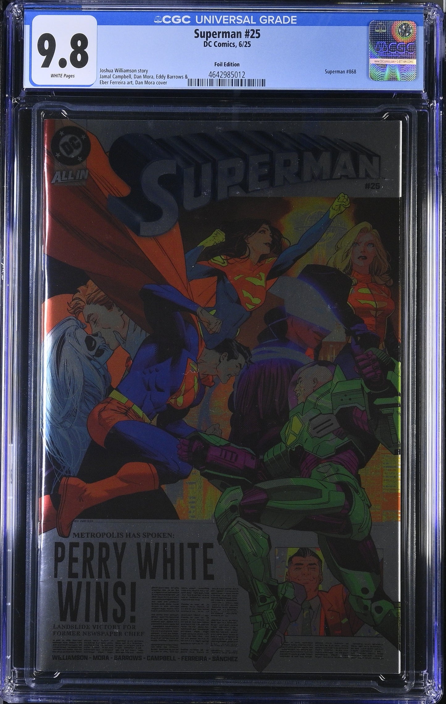 Superman #25 – Foil Variant CGC 9.8 (DC Comics)