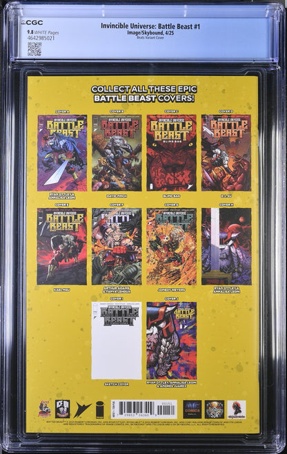 Invincible Universe: Battle Beast #1 – Beats Virgin Foil Variant CGC 9.8