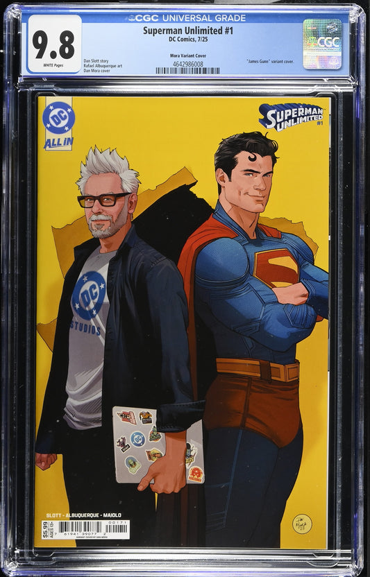 Superman Unlimited #1 – Mora Variant (“James Gunn” Cover) CGC 9.8