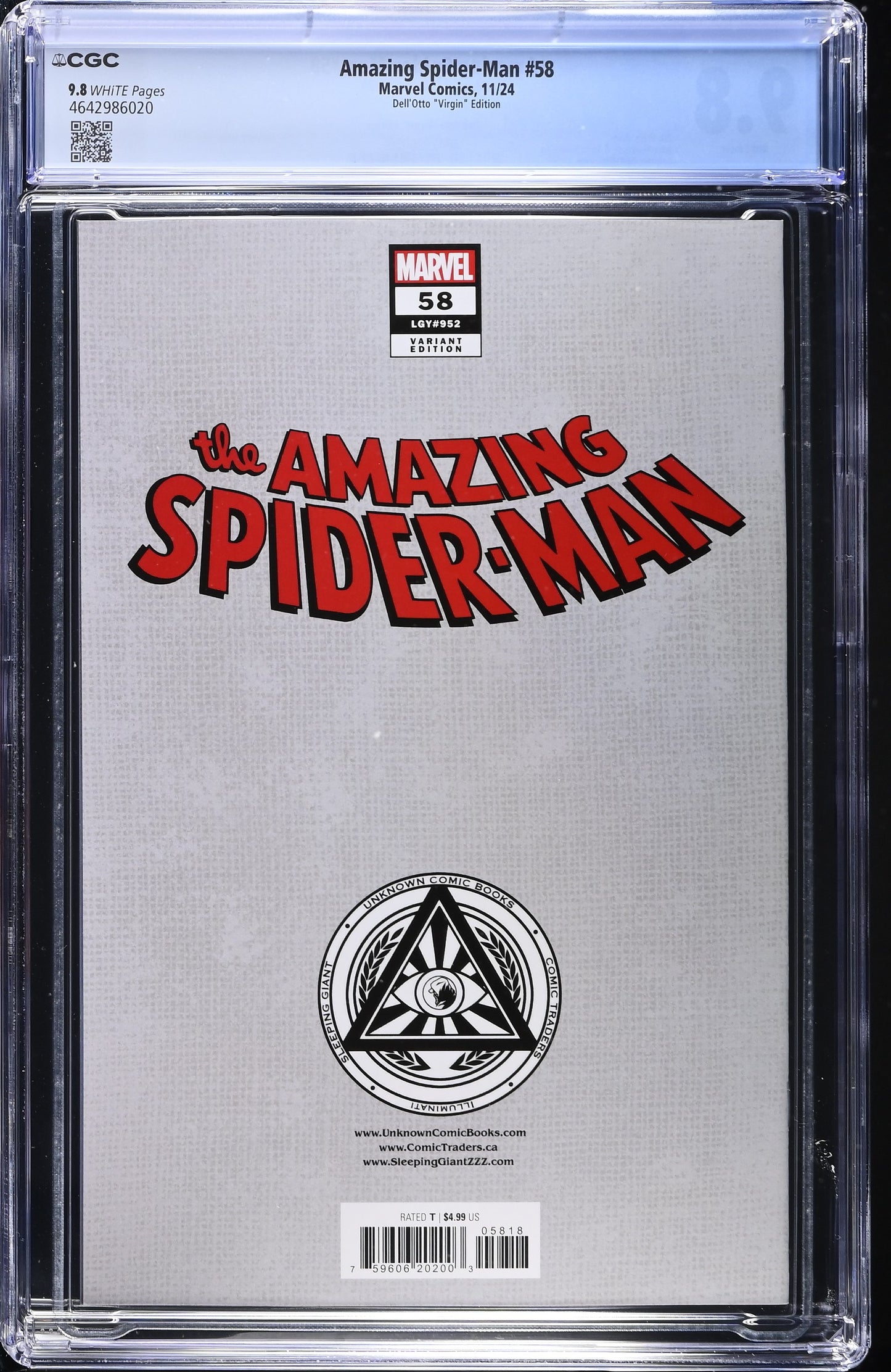Amazing Spider-Man #58 – Gabriele Dell’Otto Virgin Variant CGC 9.8