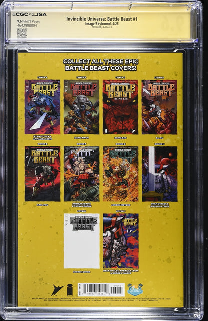 nvincible Universe: Battle Beast #1 – CGC 9.6 Virgin Variant | Dual Signed Ottley & Shah | CGCxJSA (Pop 1)