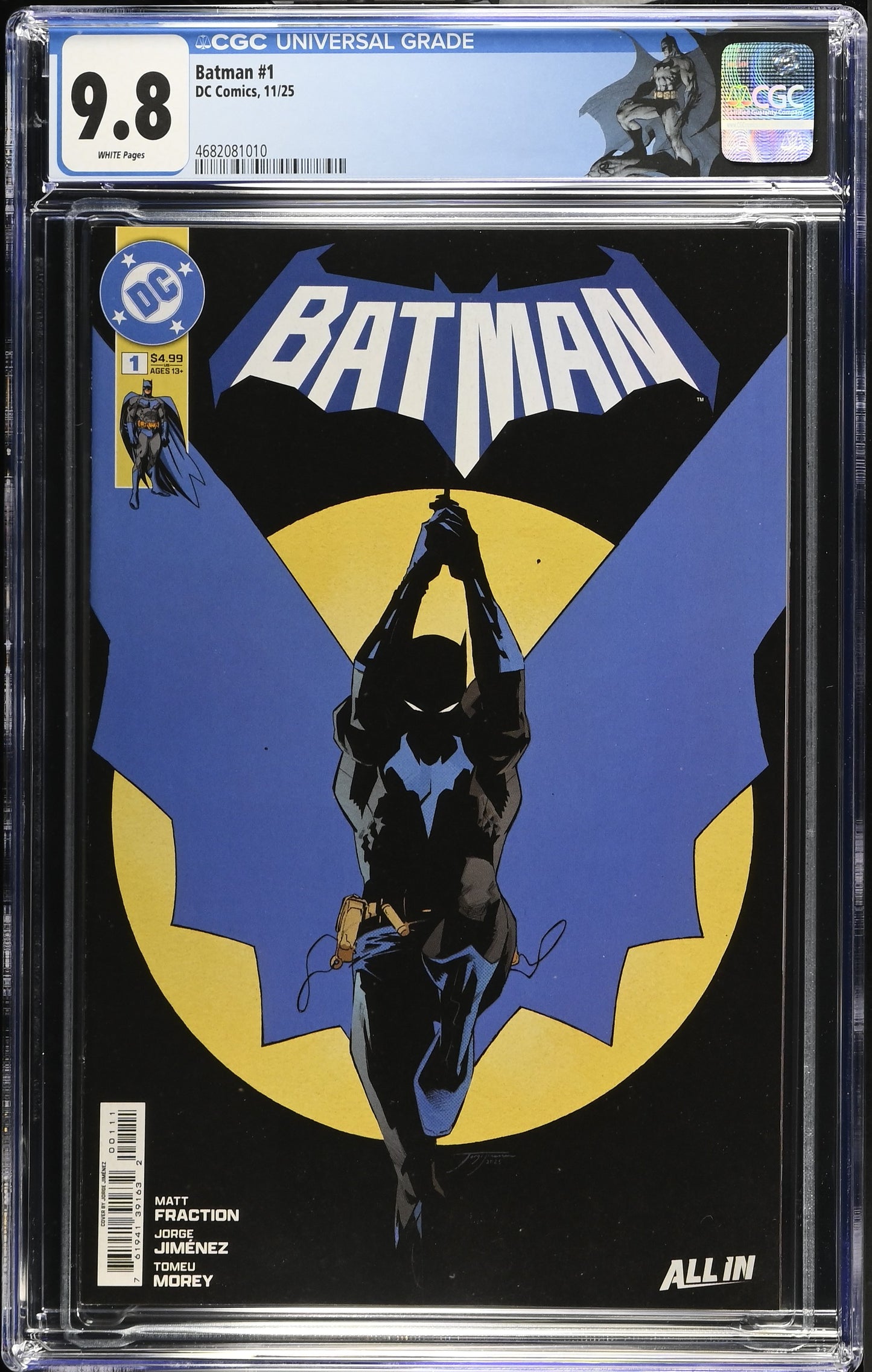 Batman #1 (2025) CGC 9.8 Jorge Jiménez Cover & Art – Matt Fraction Story