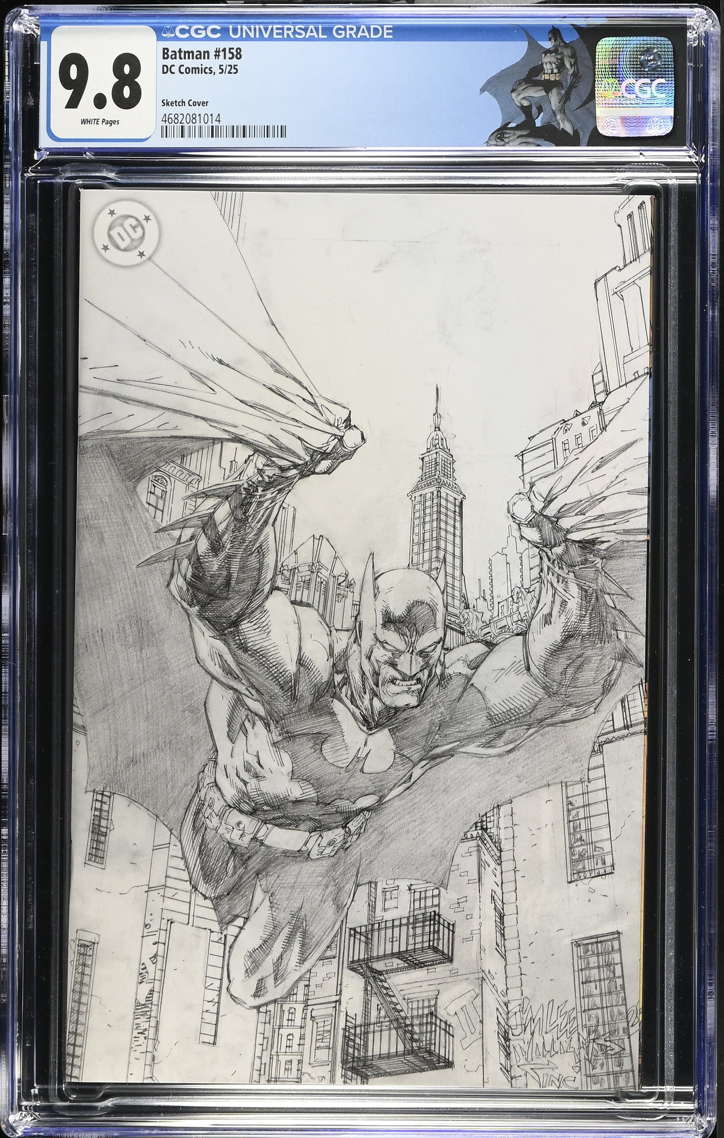 Batman #158 (2025) Sketch Cover CGC 9.8 Jim Lee & Scott Williams – Jeph Loeb Story