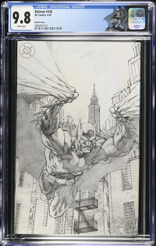 Batman #158 (2025) Sketch Cover CGC 9.8 Jim Lee & Scott Williams – Jeph Loeb Story