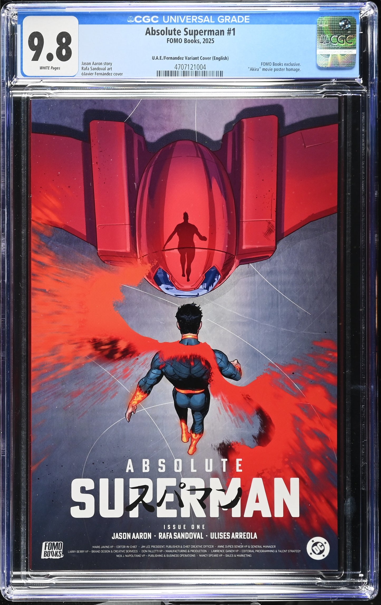 Absolute Superman #1 CGC 9.8 Akira Homage Javier Fernández FOMO Books UAE Exclusive Variant (English)