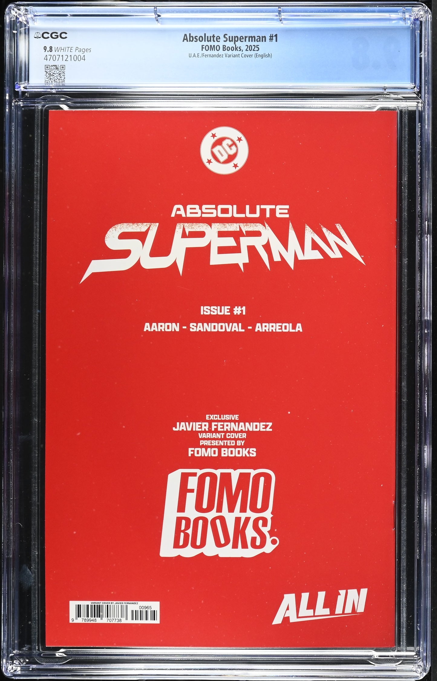 Absolute Superman #1 CGC 9.8 Akira Homage Javier Fernández FOMO Books UAE Exclusive Variant (English)