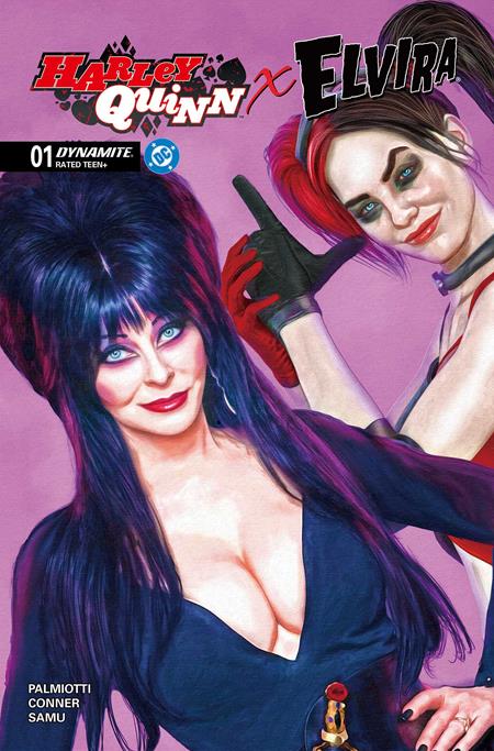 HARLEY QUINN X ELVIRA #1 CVR Y INC 1:10 MARK SPEARS PINK