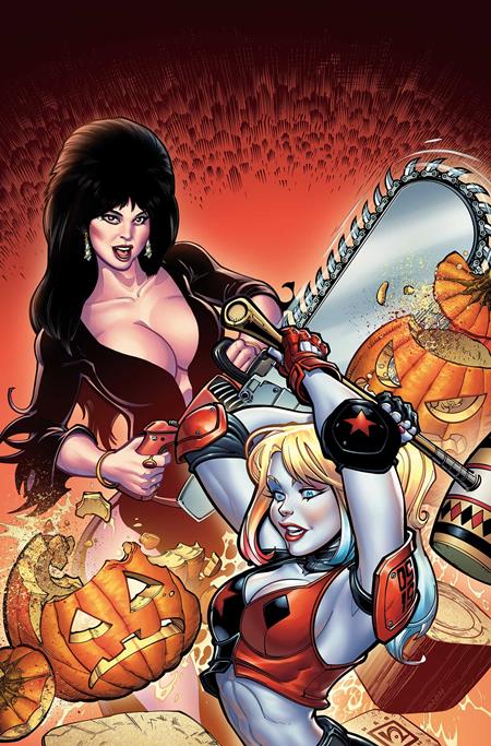 HARLEY QUINN X ELVIRA #1 CVR ZB INC 1:15 CHAD HARDIN FOIL VIRGIN