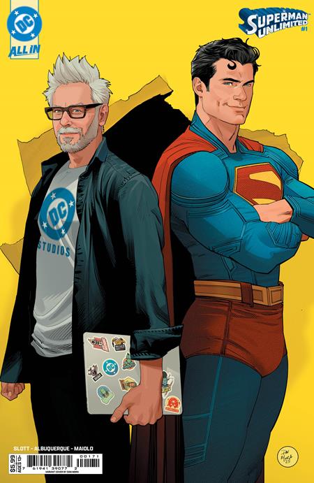 SUPERMAN UNLIMITED #1 CVR F DAN MORA JAMES GUNN CAMEO CARD STOCK VAR