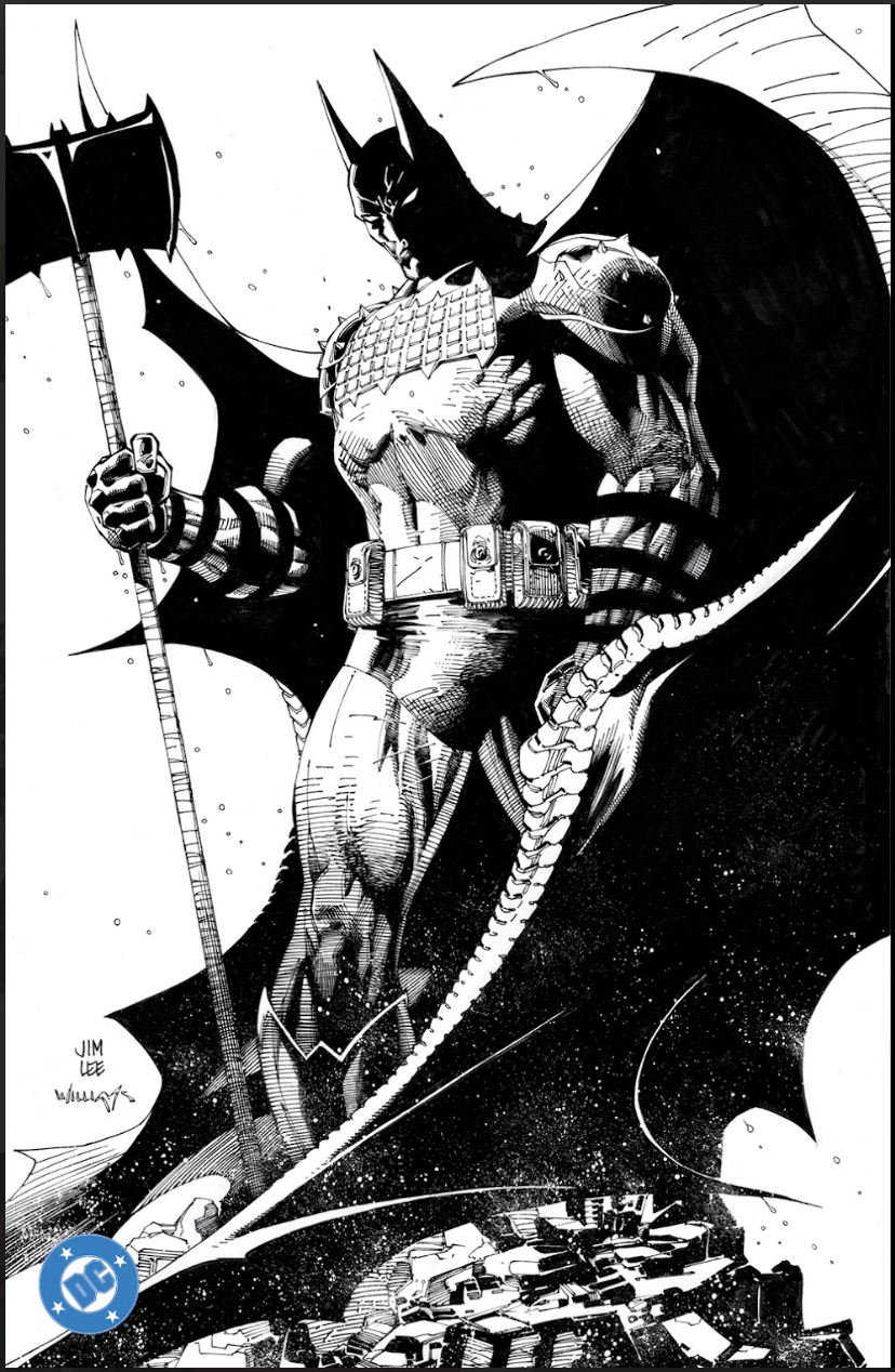 ABSOLUTE BATMAN #1 CVR H INC 1:100 JIM LEE BLACK & WHITE CARD STOCK VAR - ARABIC VERSION